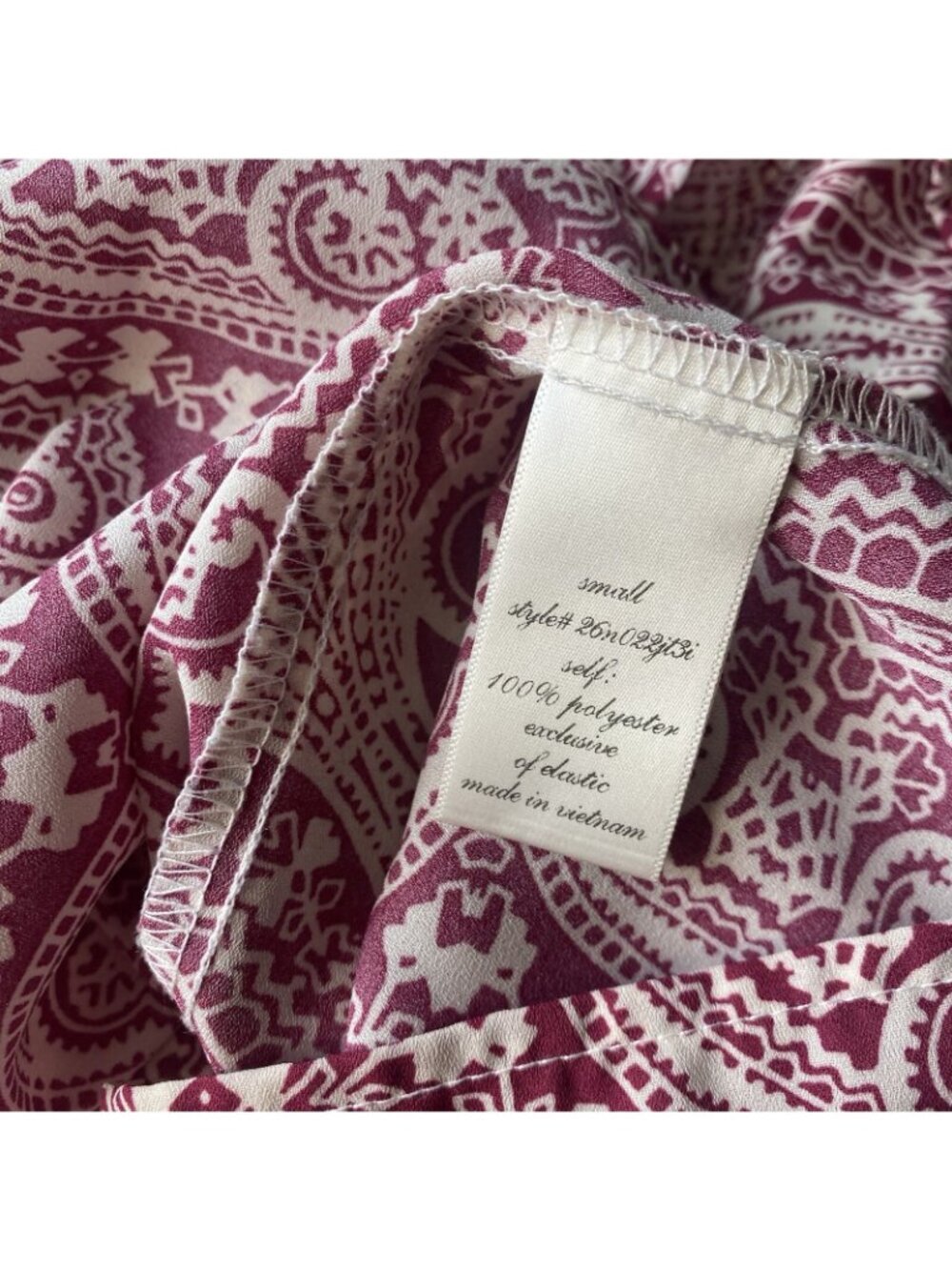 Mi Ami Women’s Smocked Open Shoulder Dress Deep Pink Small Mini Summer Used - Picture 8 of 11
